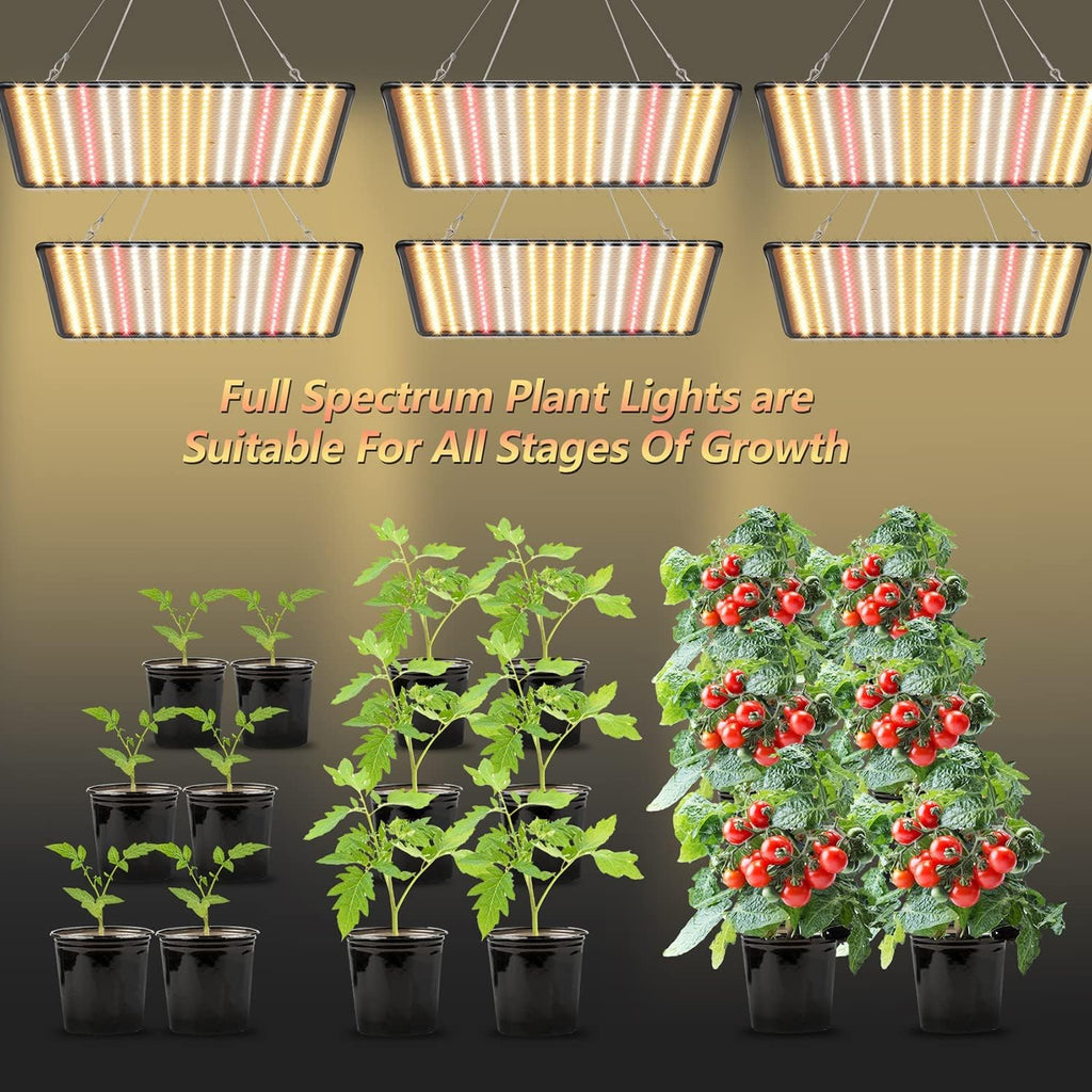 Grow Light, (2-Pack) 200W LED Grow Lights for Indoor Plants Full Spectrum Plant Growing Lamps for Seedling Veg and Bloom