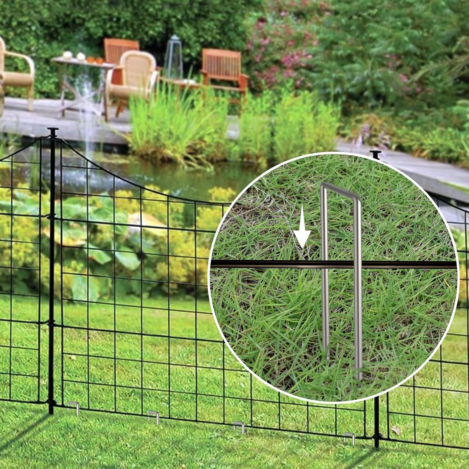Landscape Staples 6 Inch Galvanized Anti-Rust Garden Stakes 11 Gauge | 100 Pack Sod Yard Pins Heavy Duty Lawn Stake for