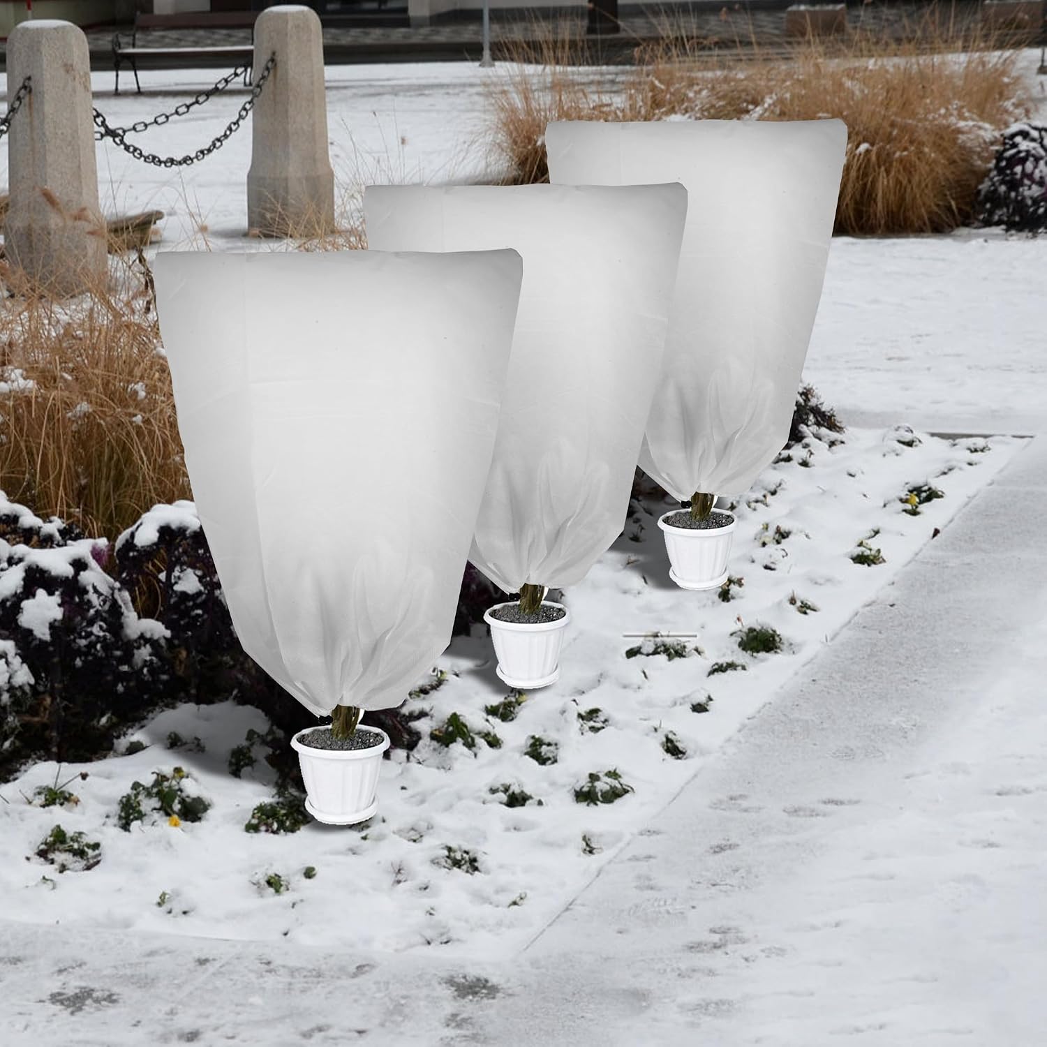 8 Pack Plant Covers Freeze Protection for Winter, 47.2"×31.5" Frost Cloths for Outdoor Plants Cold Weather Blankets