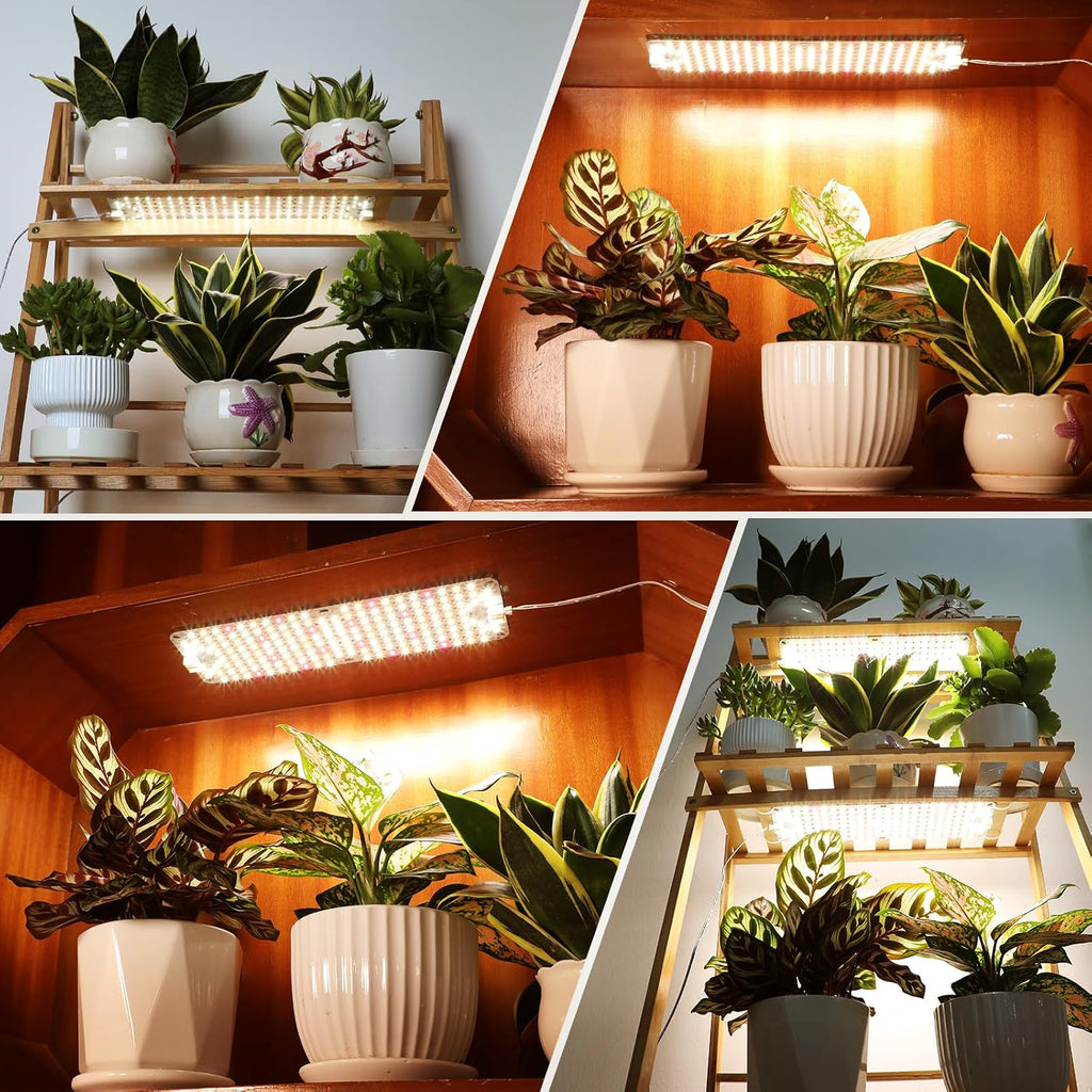 4-Pack Panel Grow Lights for Indoor Plants, FECiDA 2026 LED Plant Grow Light for Under Cabinet Plants, Full Spectrum