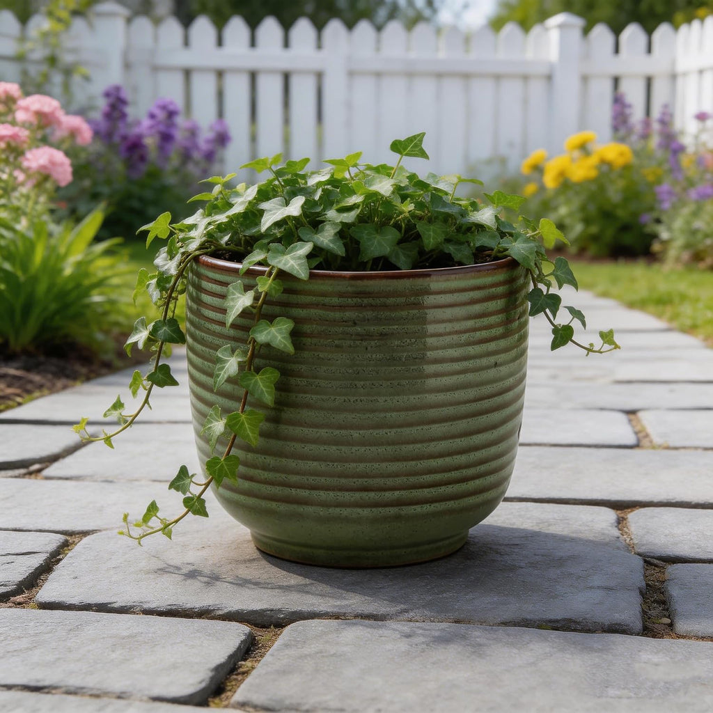Ceramic Plant Pot, 5.12 Inch Small Planter with Unique Glaze, Home Decor Indoor Outdoor Flower Pot for Succulents