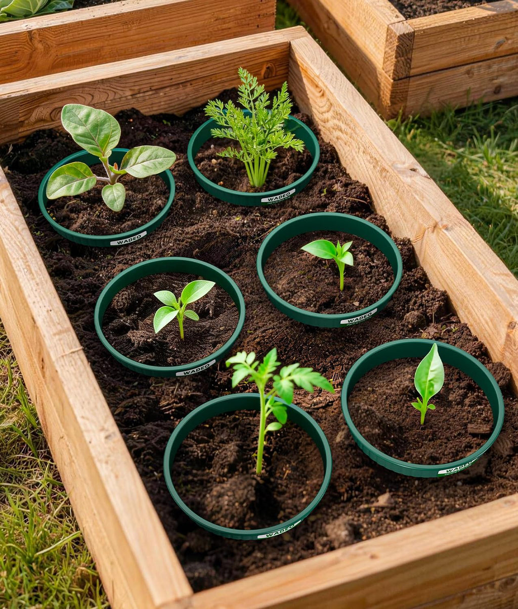 7 inch Planting Grow Rings, 12 PCS Plant Rings for Outdoor Plants, Perfect for Deep Root Watering Veggies Herbs and