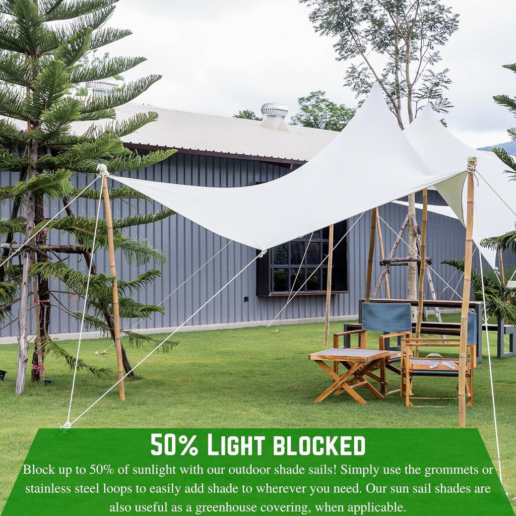 Farm Plastic Supply - White Shade Cloth - 50% - Mesh Fabric for Fence Privacy Screen, Garden Shade, Mesh Fence