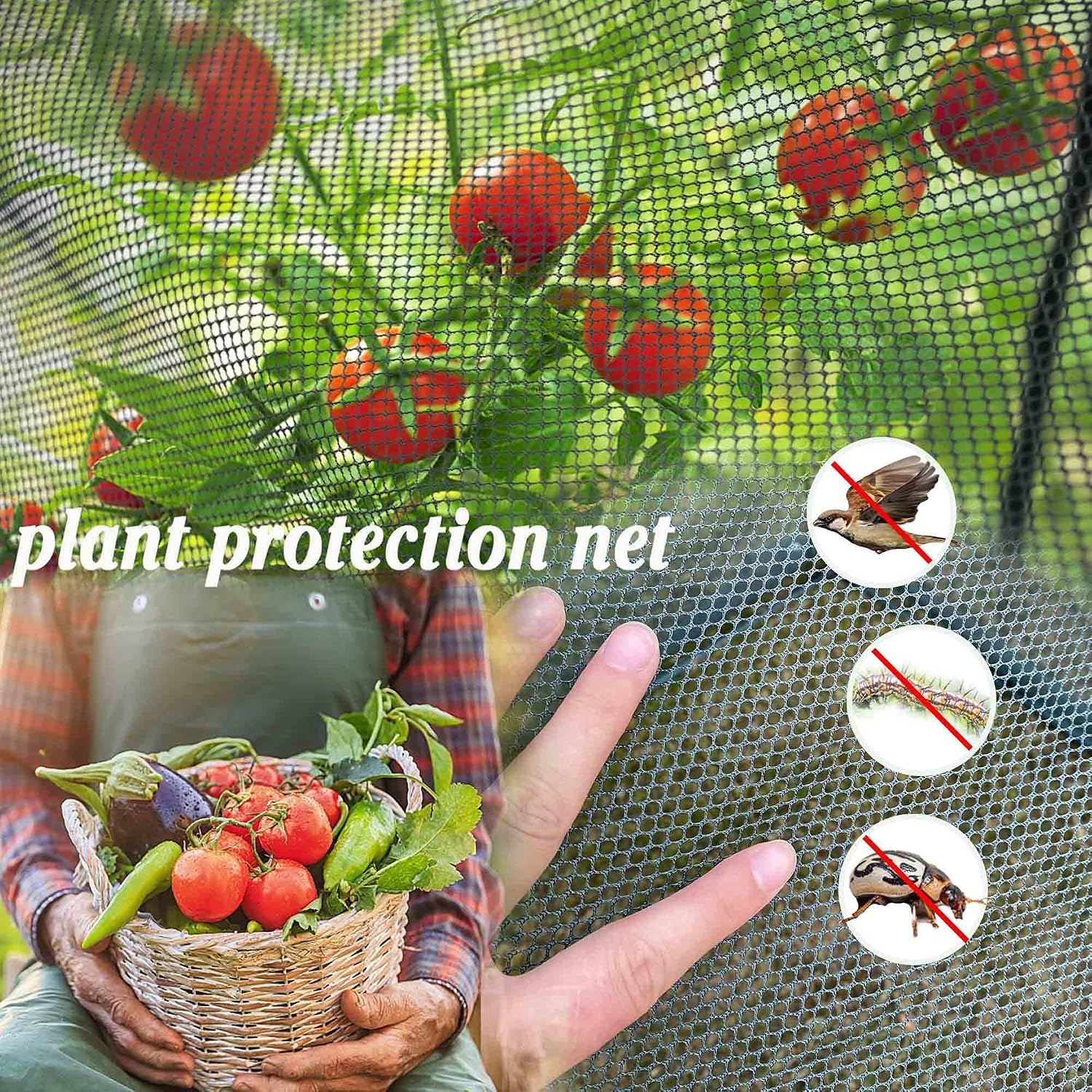 Large Tunnel 8.2'x4' Plant Netting Cover 4FT Tall Crop Cage Netting Pest Guard Cover for Vegetables Fruits Durable