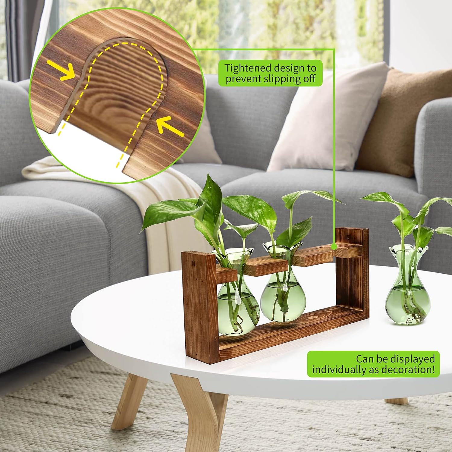 Plant Propagation Station Plant Terrarium Unique Birthday Gifts for Women | Plant Lovers Home Office Decor Planter with