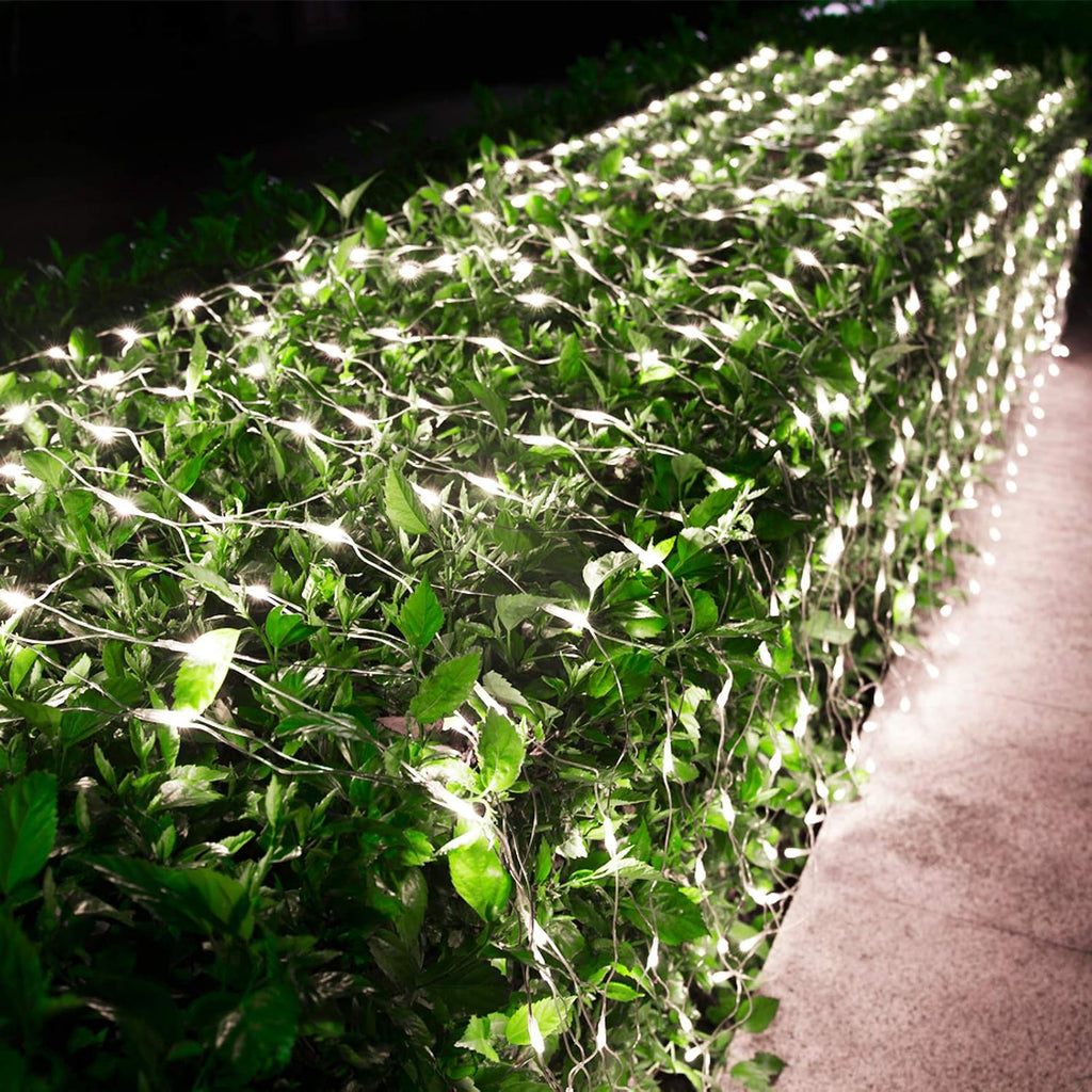 Joomer Christmas Net Lights - 11FT x 4.5FT 300LED Plug-in Mesh Light-White