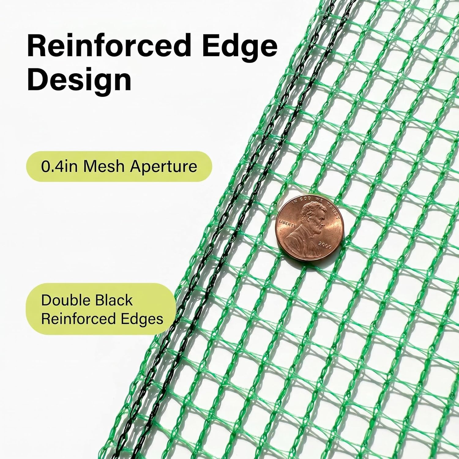 Garden Fencing 4 x 100FT,0.4" Mesh Plastic Fencing,50PCS Zip Ties | Deer Fence Temporary Fencing Snow Fence Safety