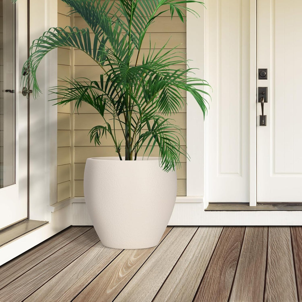 YNNICO Plant Pots 17.5/14.8/12.2 inch Set of 3, Flower Pots with Drainage Holes, Large Planters for Indoor Outdoor