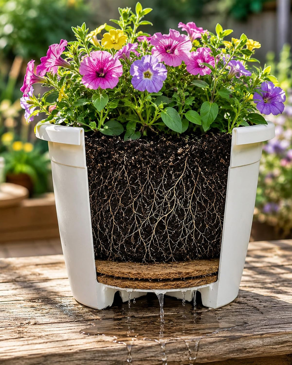 Coco Coir Drainage Mesh Pads for Flower Pots, 12 Pcs Pot Hole Covers(9inch,12pcs) | Natural Coconut Fiber Inserts for
