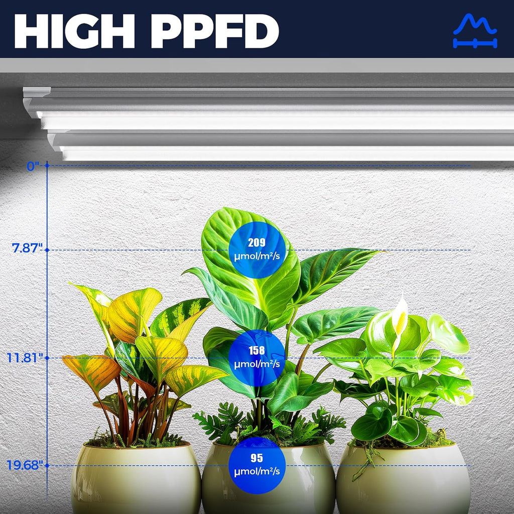 Barrina Plant Grow Lights, 4FT 5000K Full Spectrum Daylight White, 6 Packs | 252W(6 x 42W, 1400W Equivalent), T8 LED