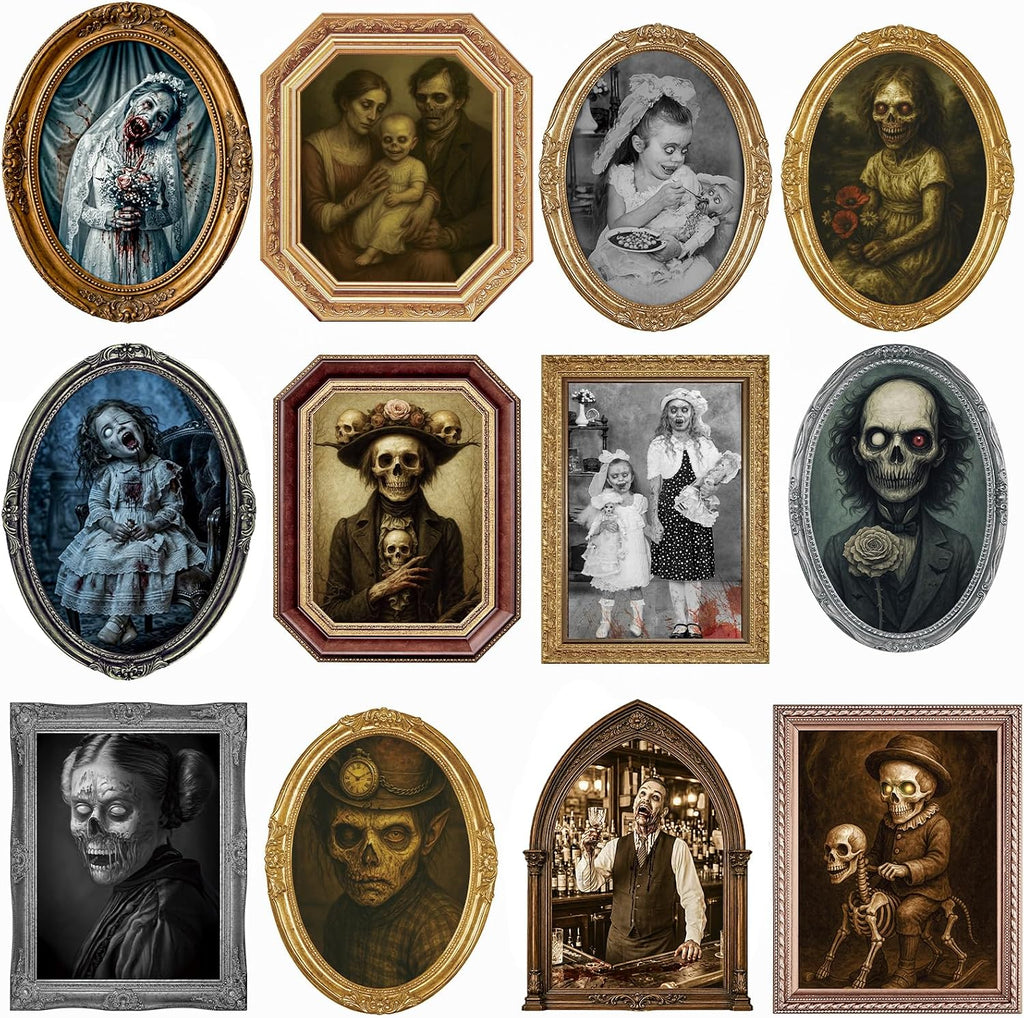 Scary Halloween Party Decoration Indoor Home Wall Decor Props,16Pack