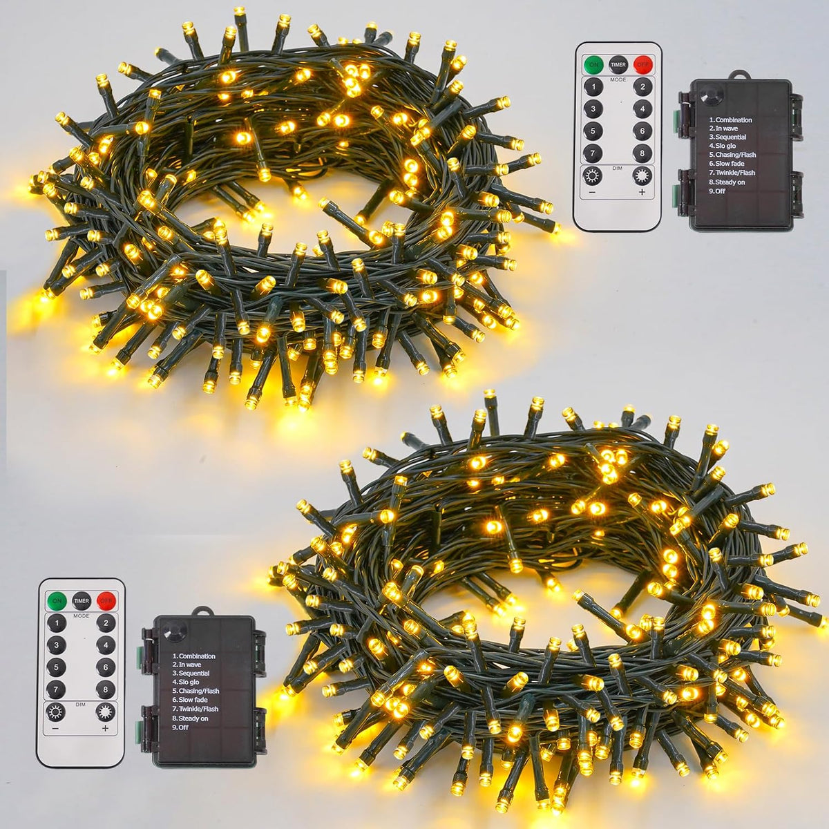 suddus Ivy Vine with Fairy Lights, 6.56ft 20LED Battery Leaf String Lights