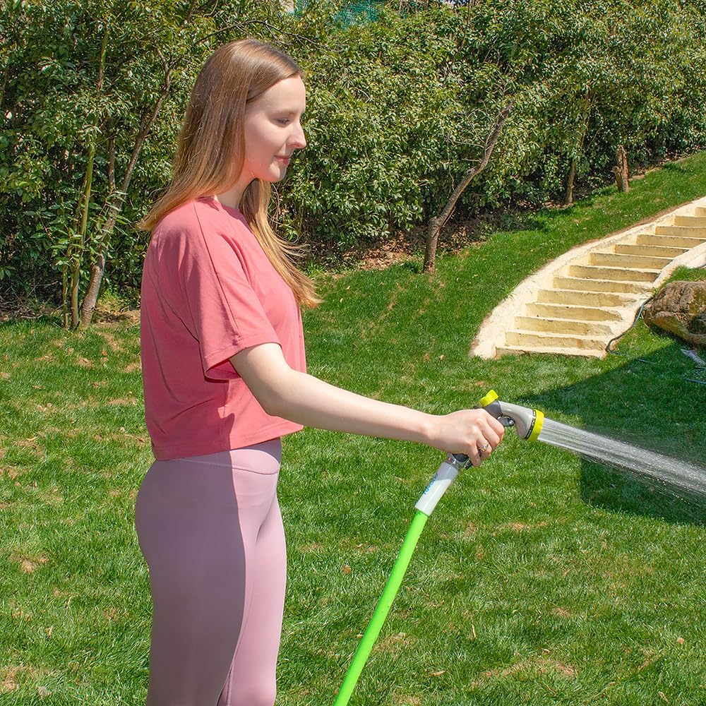 50 ft Hybrid Polymer Garden Hose, Heavy Duty Water Hose | Flexible Kink Free, Lightweight, 5/8 ID, 600 PSI, Leak-Proof