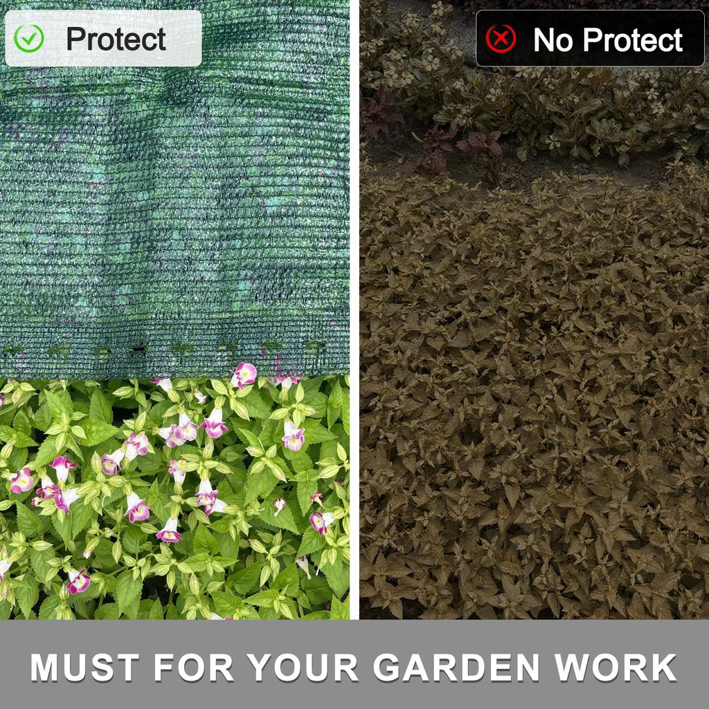 SUNNY GUARD Sun Shade Cloth, 8 x 20 FT Green HDPE Mesh | 65-75% Shade HDPE Mesh Fabric, Breathable Design with Unbound