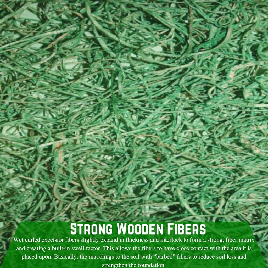 Farm Plastic Supply - Erosion Control Edging Roll - 1' x 112.5' - Green Erosion Control Blanket Landscape Roll, Erosion