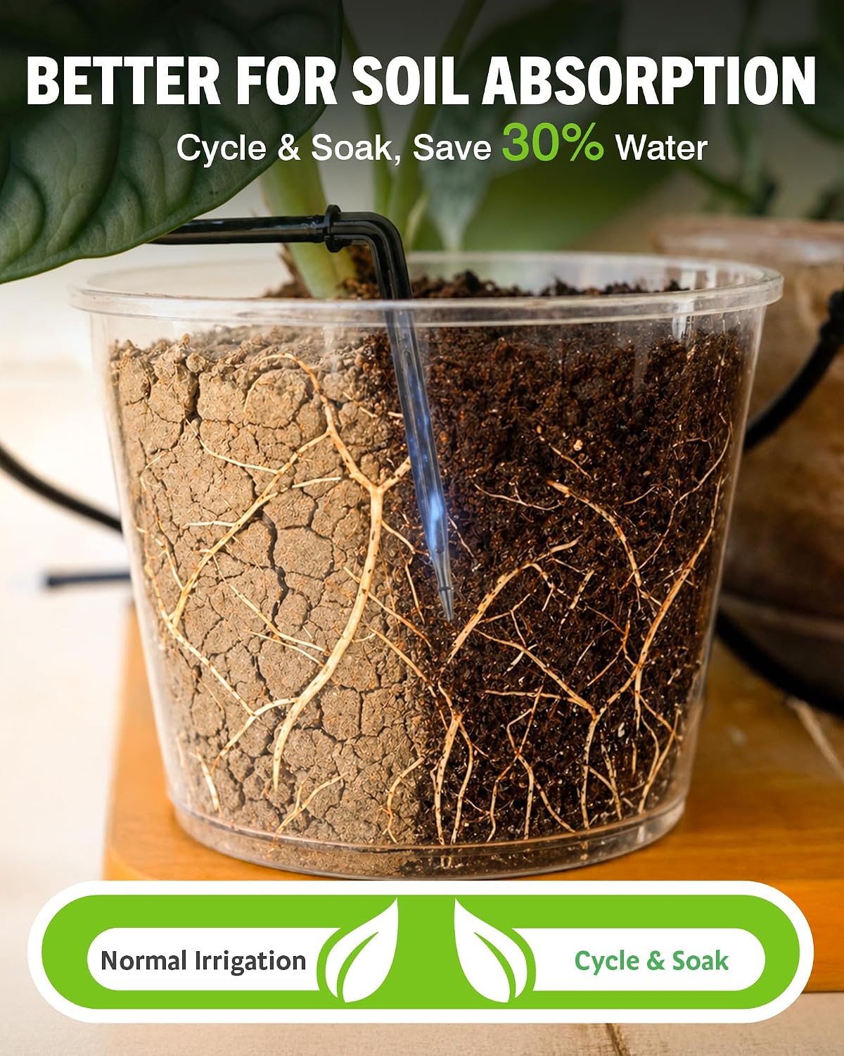 RAINPOINT WiFi Automatic Plant Waterer Indoor, Smart APP Control Drip Irrigation System for Houseplants, Anti-Siphon