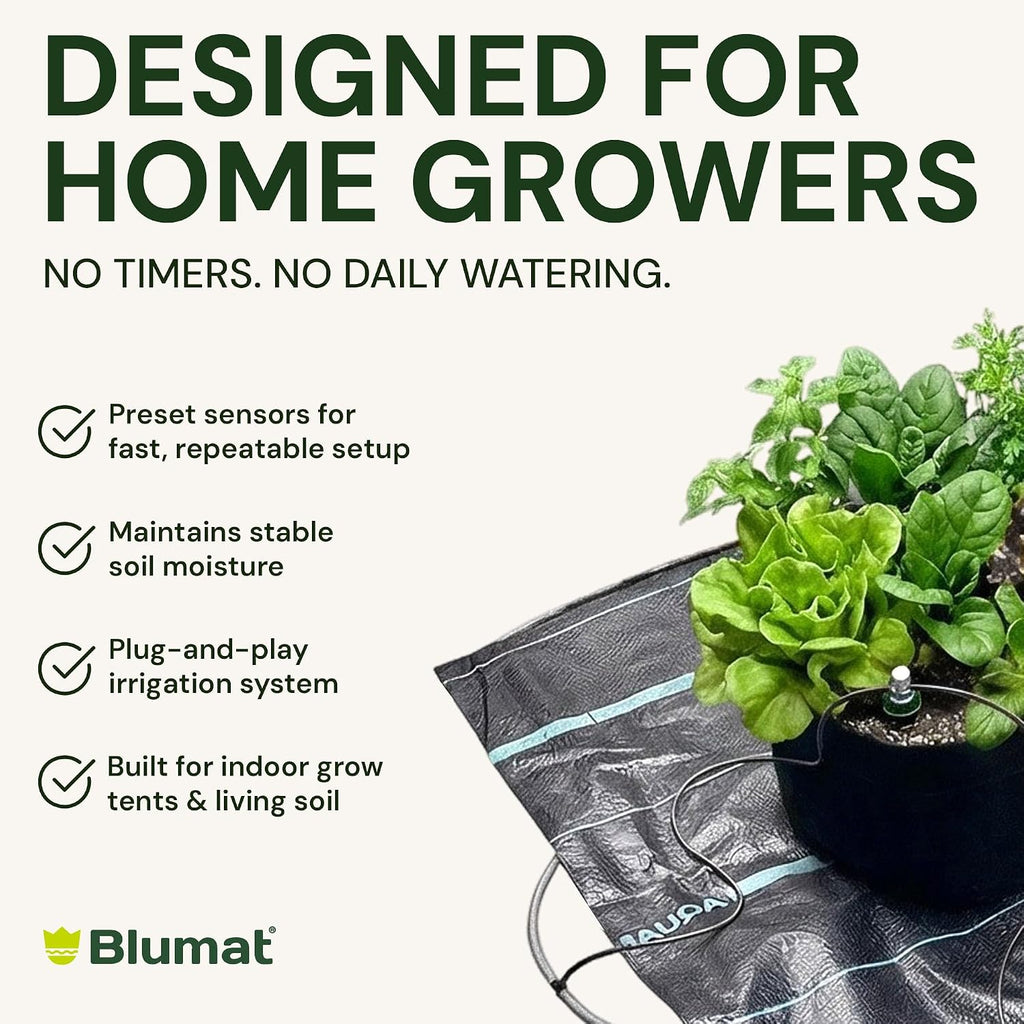 Grow Tent Irrigation Preset Blumat Kit for 4' x 4' Capillary Mat (Bucket not Included)
