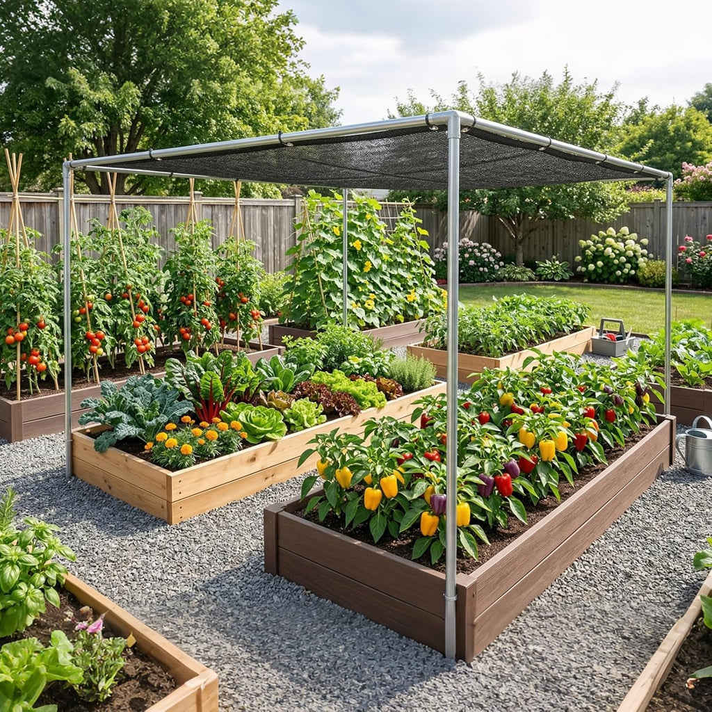 30% Shade Cloth for Plant, Black 8FT x 16FT Outdoor Shade Tarp, Shade Cover with Upgrade Grommets and Zip Ties, Netting