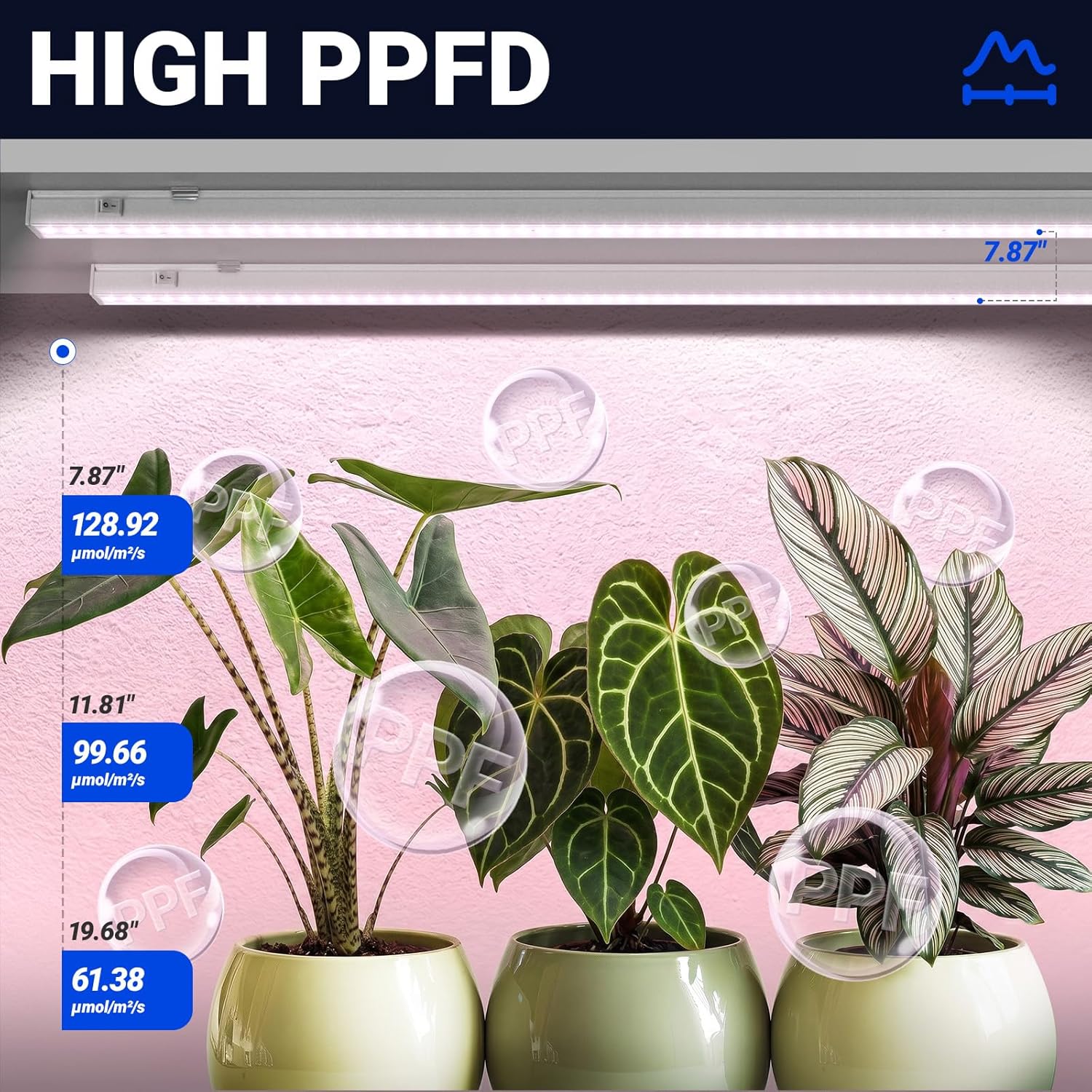 Barrina T5 Grow Lights, Full Spectrum, 4ft 160W (8 x 20W), 8 Packs | Pinkish White, LED Grow Plant Lights with Separate
