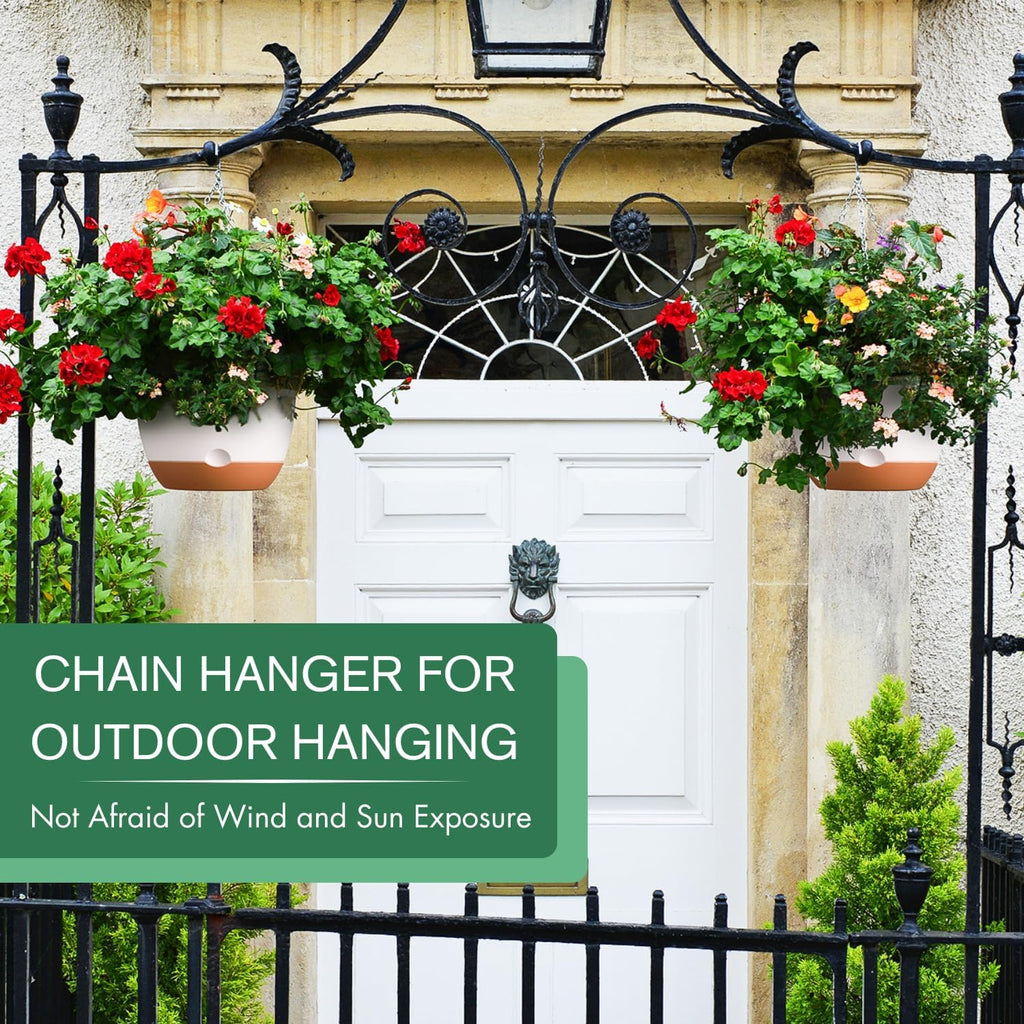 3 Pack 8/10/12 Inch Hanging Planters for Indoor Plants with Self-Watering Includes Hanging Pots for Plants, Outdoor