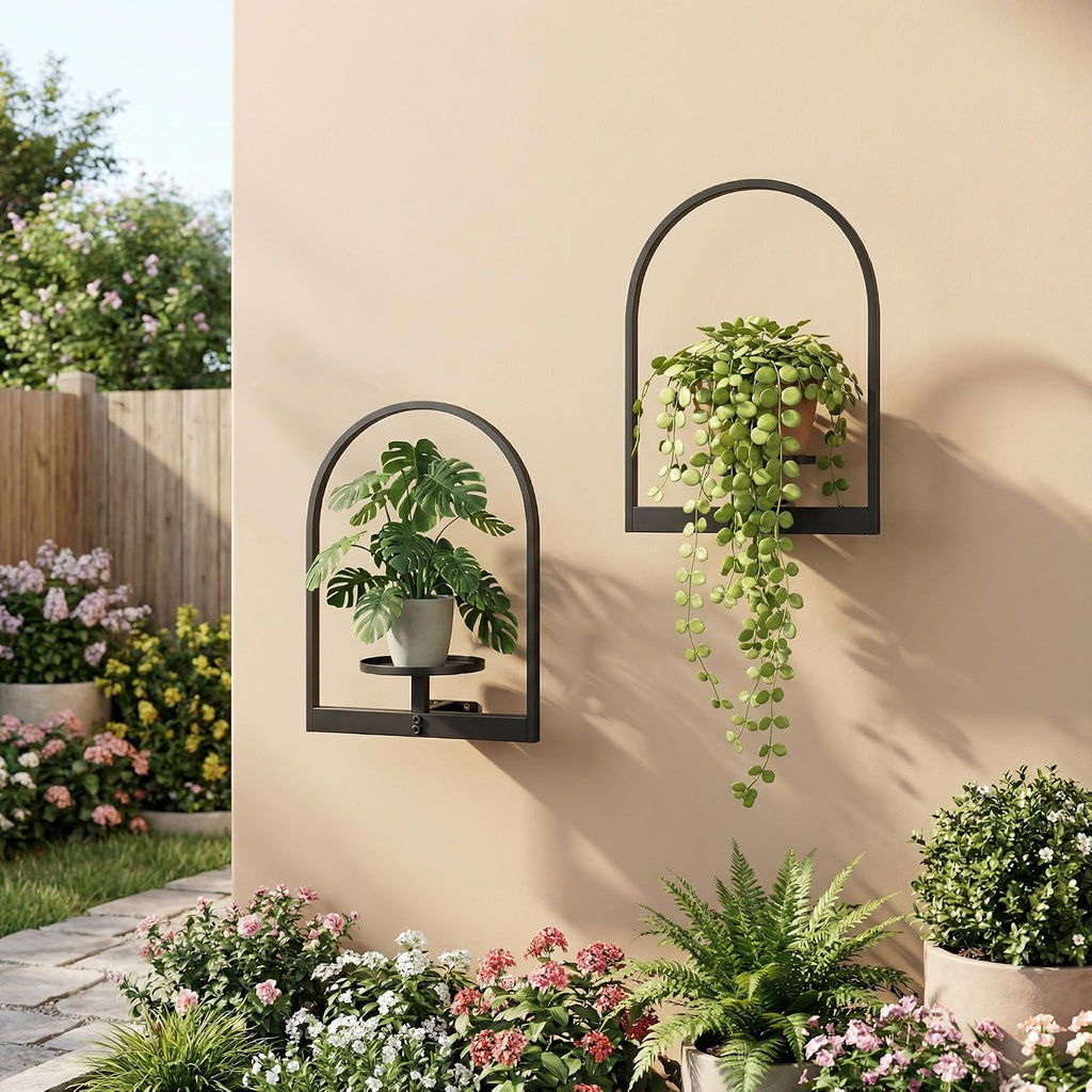 2 Pack Plant Stand Indoor Outdoor Hanging Planters for Indoor Plants Wall Plant Holder for Indoor Plants Plant Frames