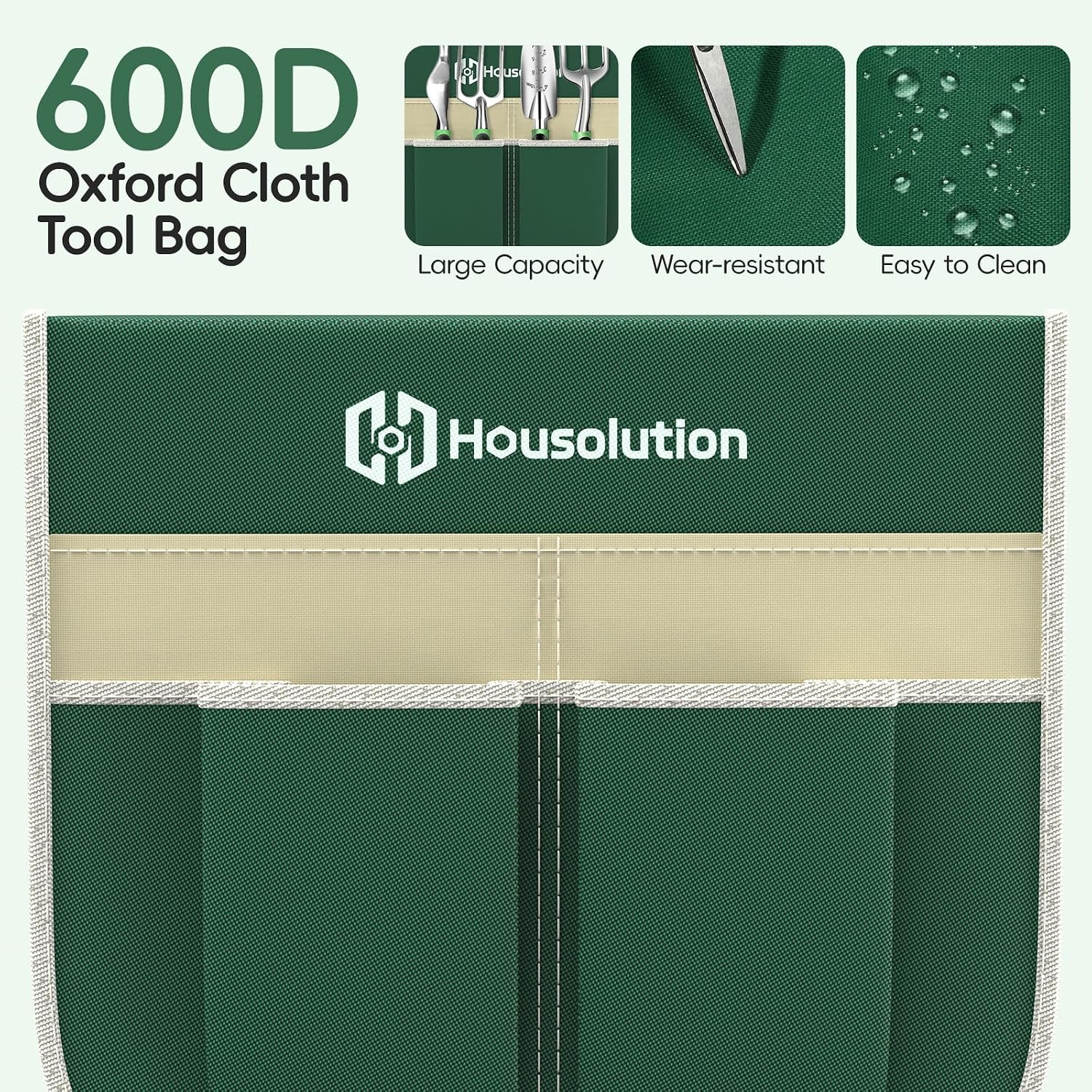 Housolution Garden Kneeler and Seat with Anti-Tipping Extendable Legs | Foldable and Portable Garden Stool with 2 Tool
