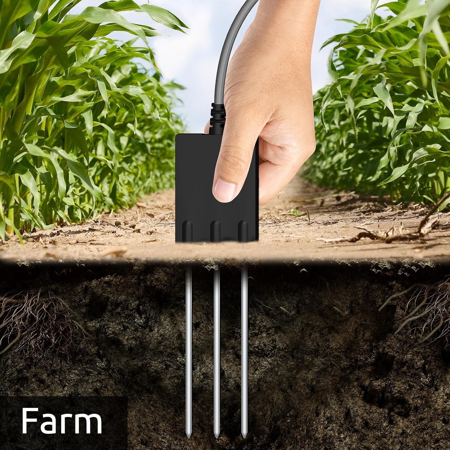 EarthScout Soil Cub | 6-in-1 Plant Moisture Indicator, Thermometer & Water Gauge for Plants | Research-Grade