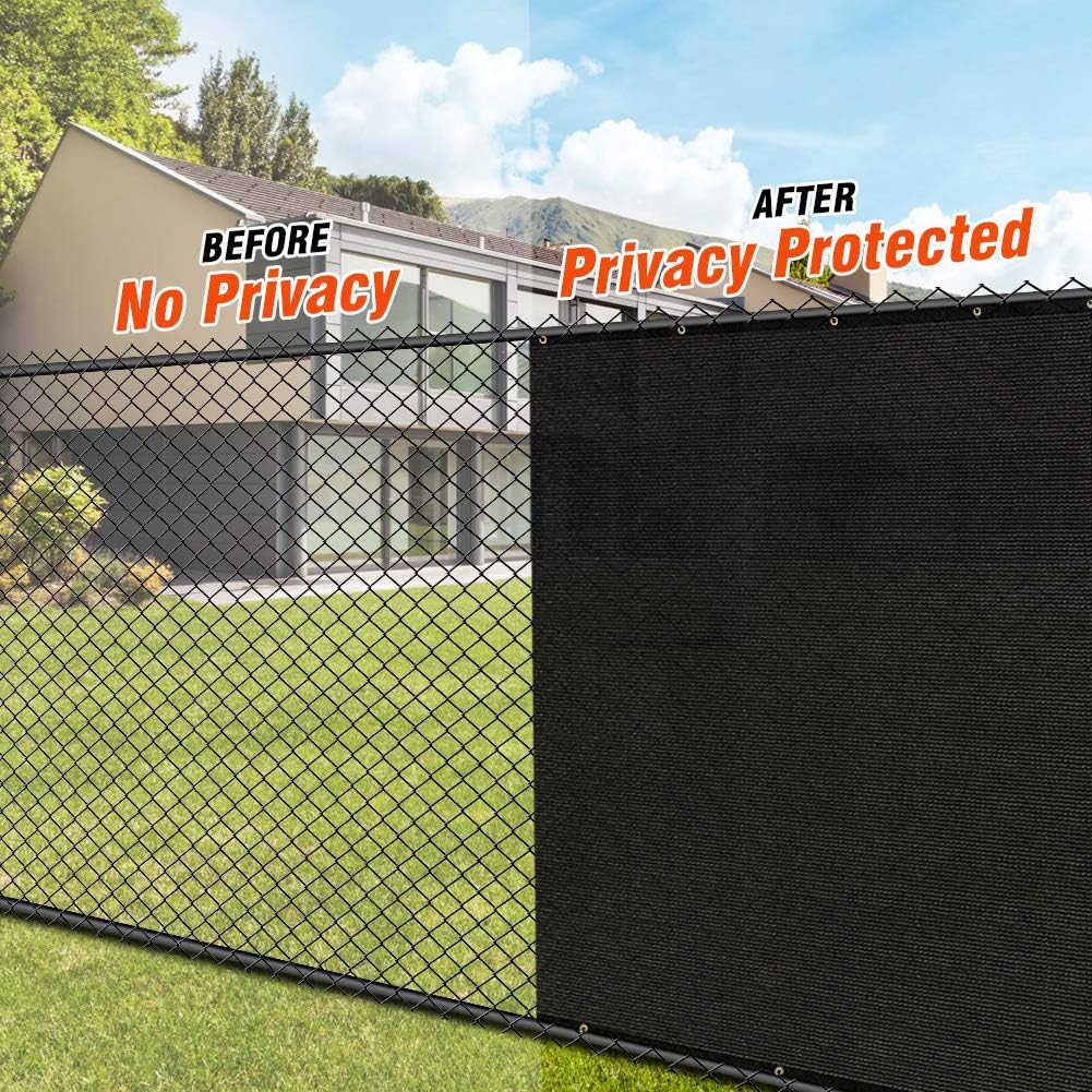 iCover 4x50ft Privacy Screen Fence, Outdoor Fencing Panels, Garden Windscreen Mesh Shade Sail Net Barrier, Include