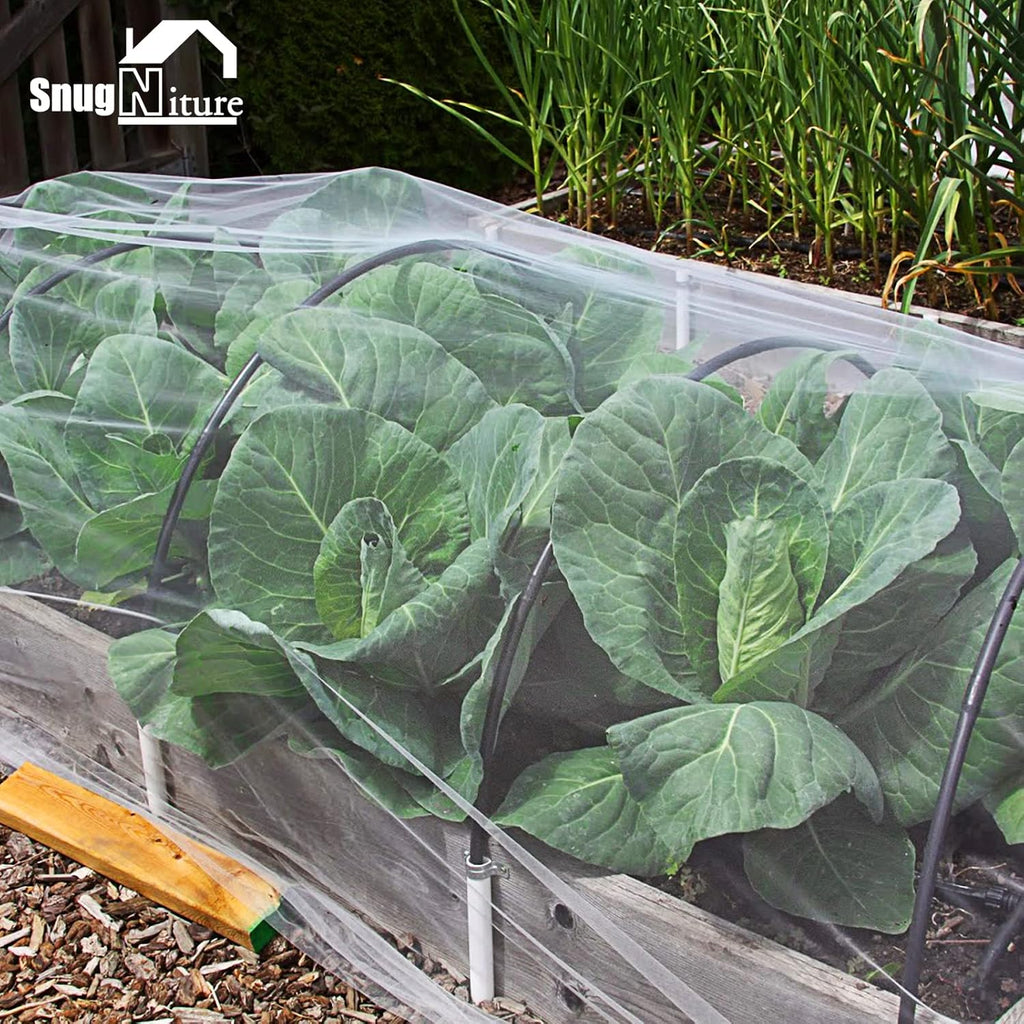 Garden Netting, Ultra Fine Mesh, 8x24 FT, White, 3 Pack | Mosquito net plant covers, protect fruits, flowers