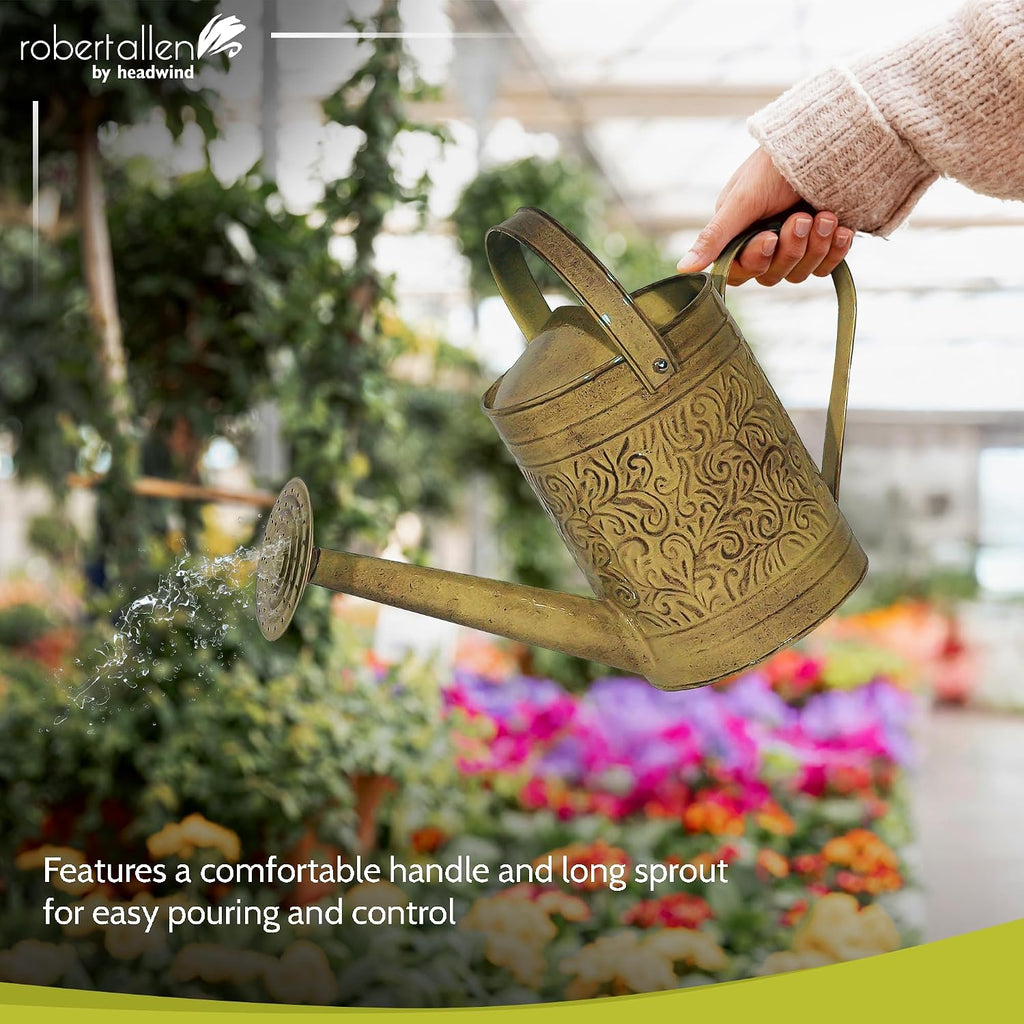 Home & Garden MPT01183 Metal Watering can, 1 Gallon, Topaz