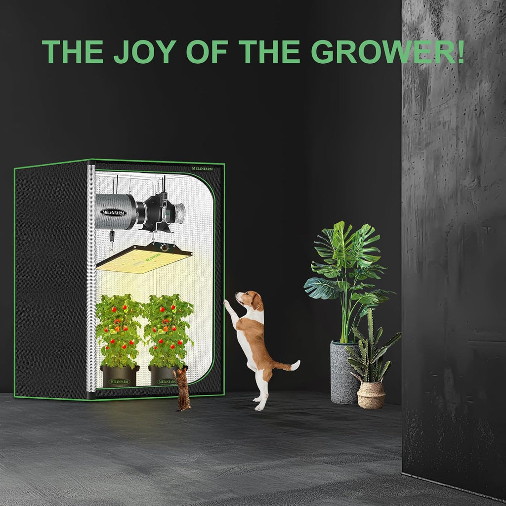 2x2 Grow Tent, 24"x24"x32" Double Transparent Viewing Door Indoor Grow Tent, Growing Tent with High Reflective Mylar &