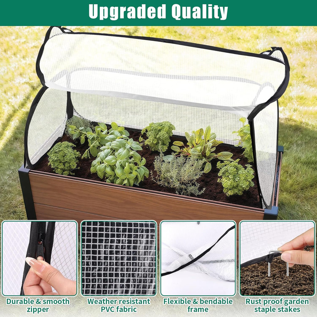 2 Pack Garden Covers for Raised Beds, 45"X22"X16", Freeze Protection | Garden Row Plants Cover Accelerator, Greenhouse