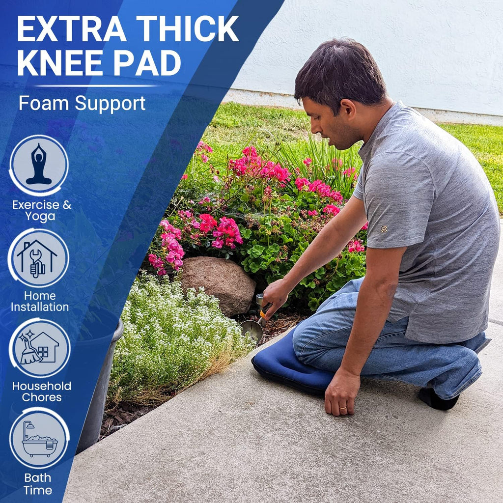 Extra Thick Knee Pad, Garden Kneeling Pads Gardening Yoga Baby Bath Exercise Flooring Cleaning Kneeler, High-Density
