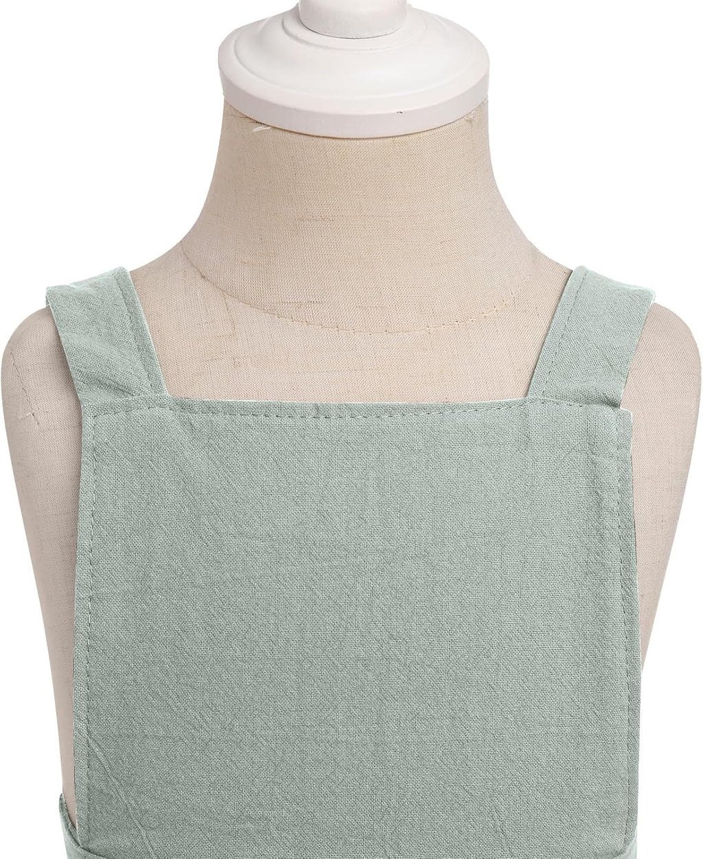 Kids Aprons for Cooking Cotton Linen Children Baking Kitchen Gardening Painting Apron Pinafore Dress with Pockets