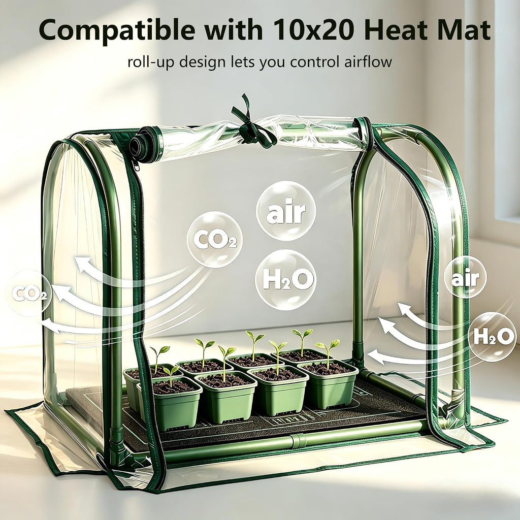 Mini Indoor Greenhouse Tabletop Garden Nursery Plant Cover Tent Humidity Domes for Home Gardening Germination and