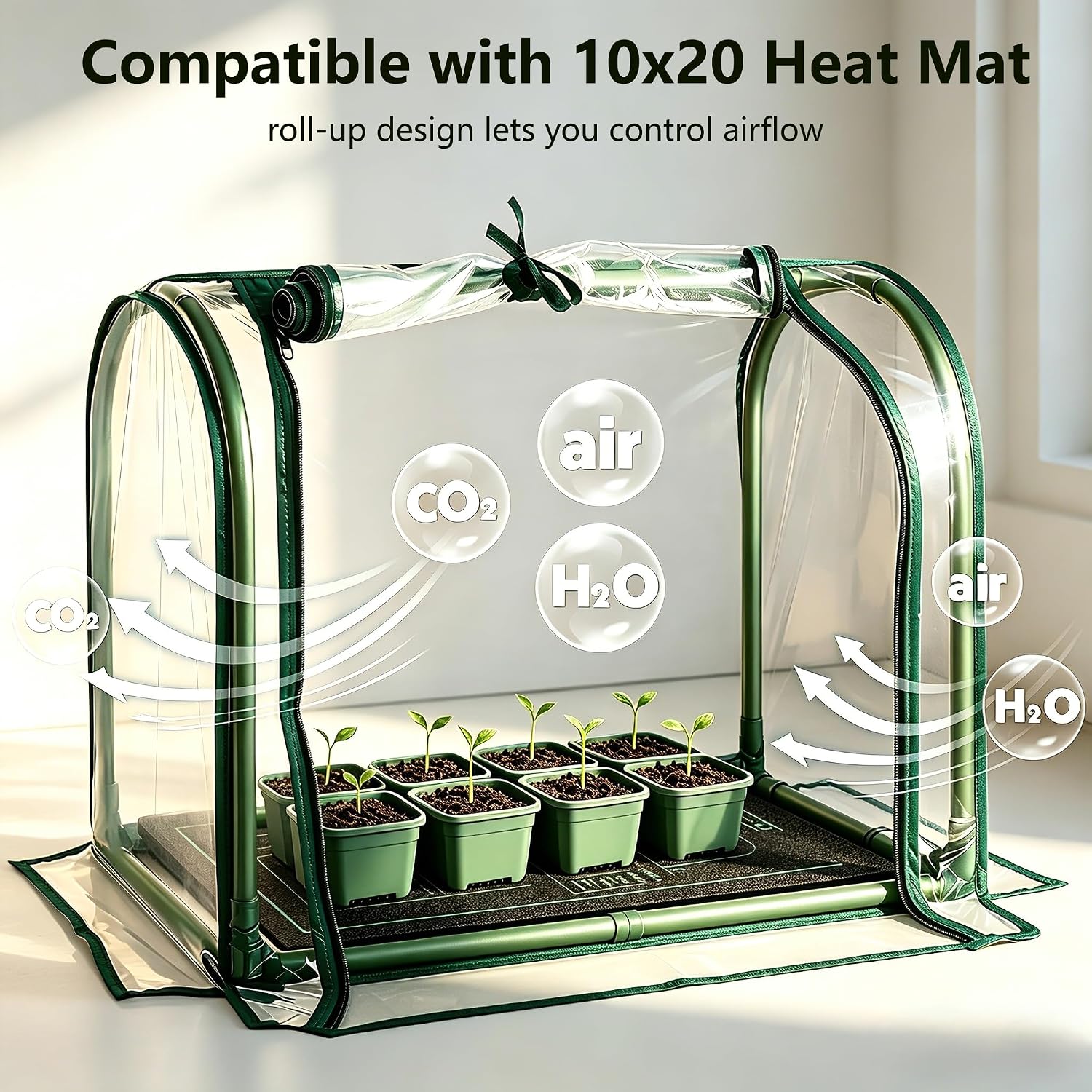 Mini Indoor Greenhouse Tabletop Garden Nursery Plant Cover Tent Humidity Domes for Home Gardening Germination and