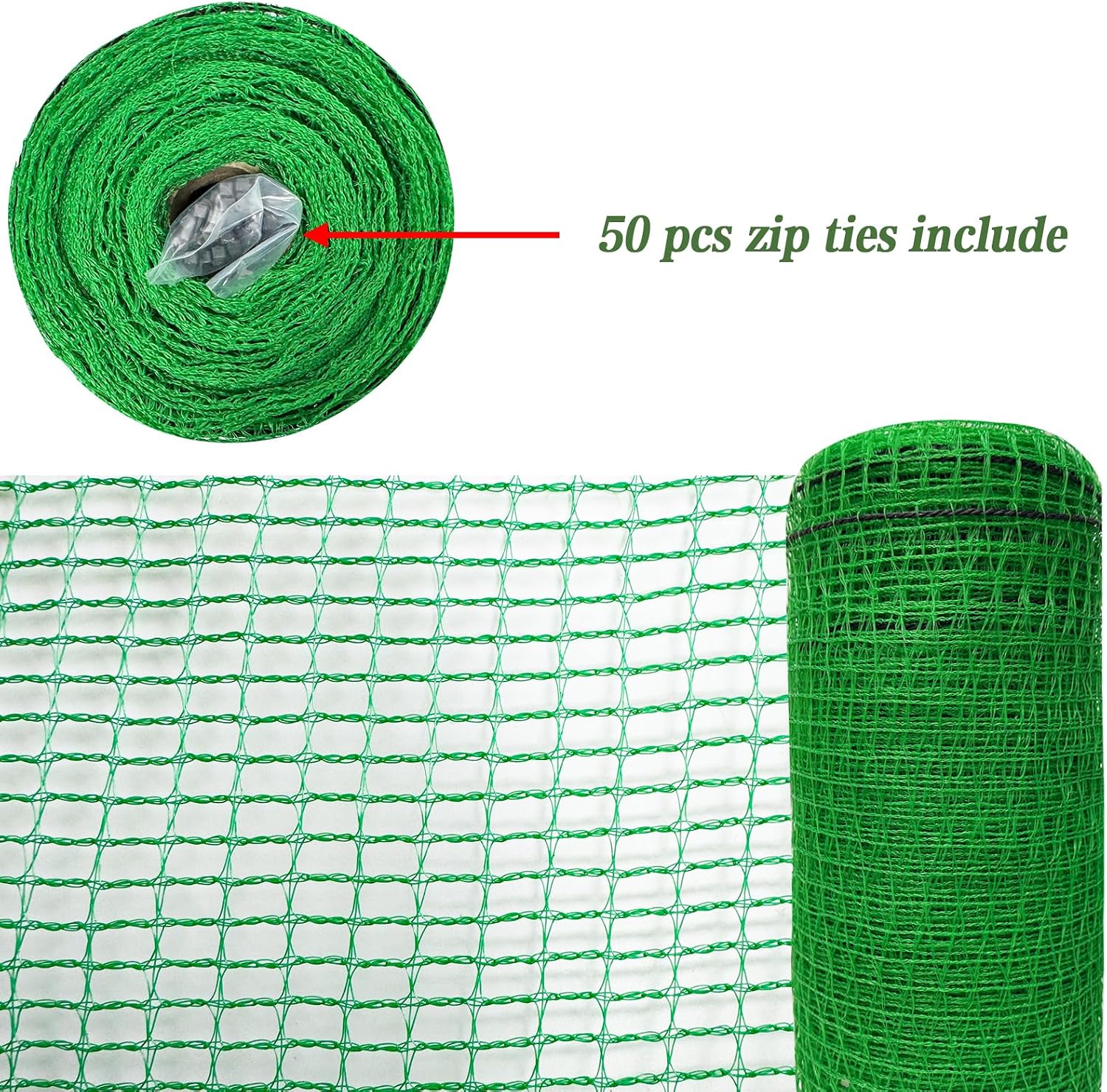 4x100 FT Garden Fence,0.4" Mesh Plastic Fencing Deer Netting Roll | Temporary Fence,Snow Fence,Safety Fence,Deer Fence