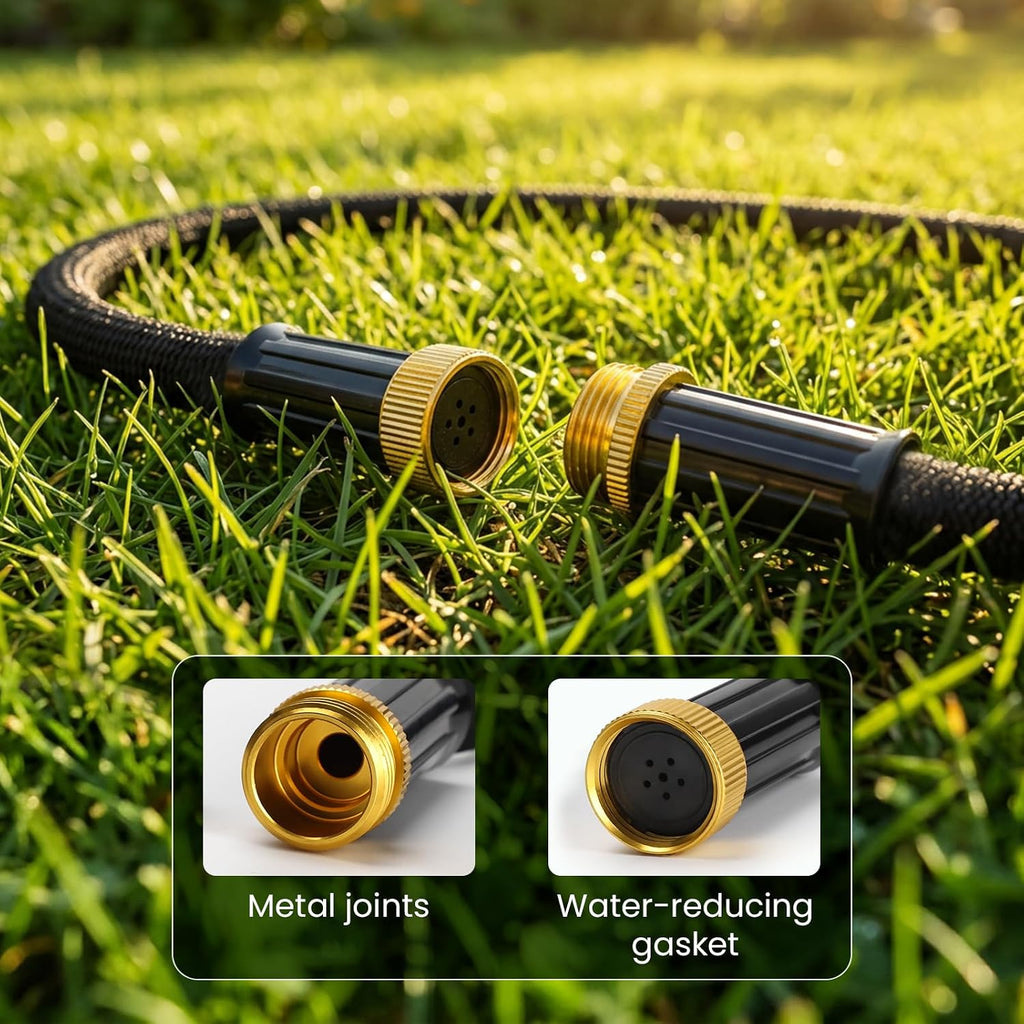 MIXC 2026-Thickened Soaker Hose 100Ft with Copper Joint,Saving 80% Water | Aluminum Seal,1mm Thickened Hose,360°Swival
