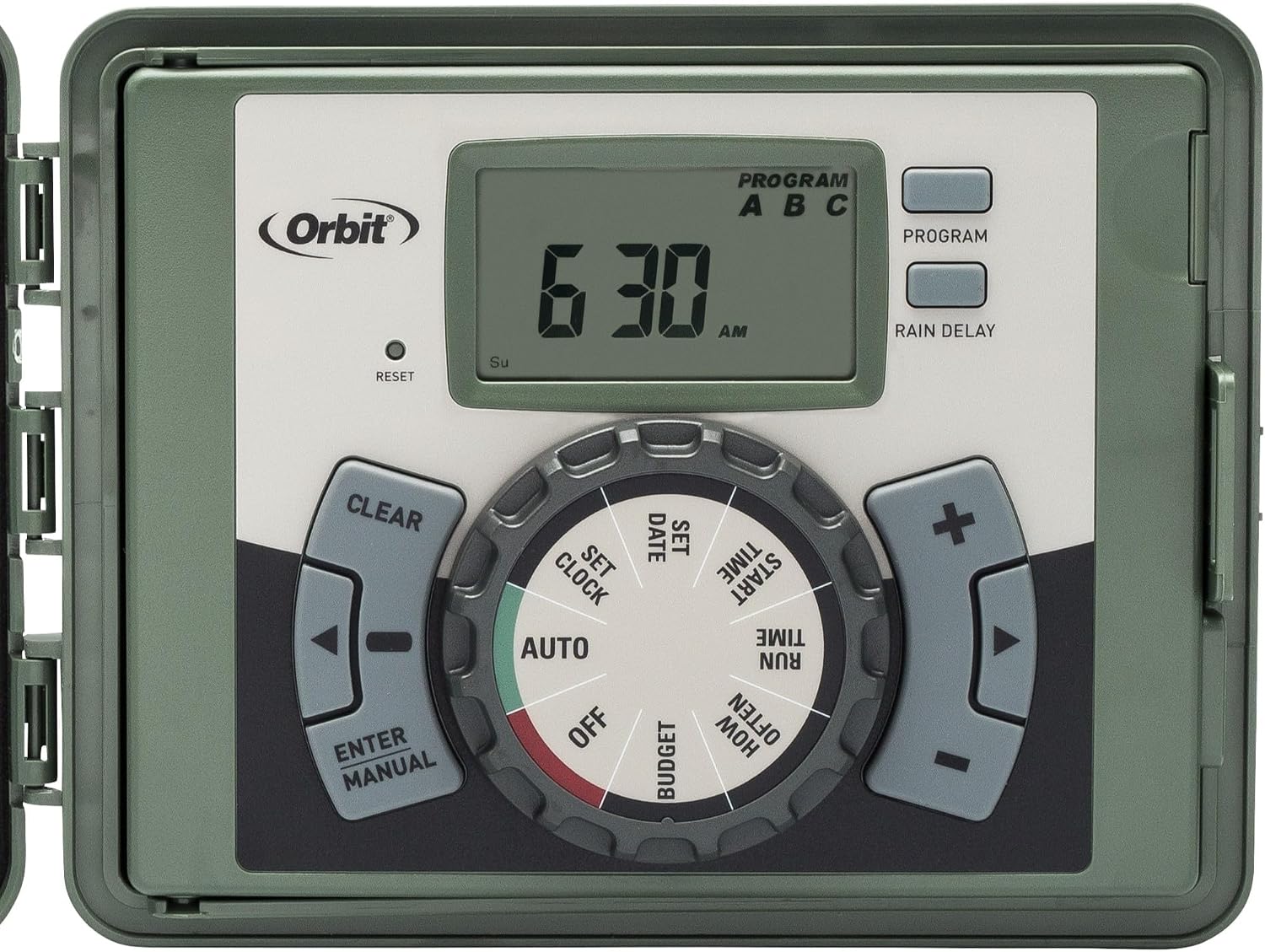 Orbit 4-Station Outdoor Swing Panel Sprinkler System Timer - for Residential Lawn Watering - Multi-Station Irrigation