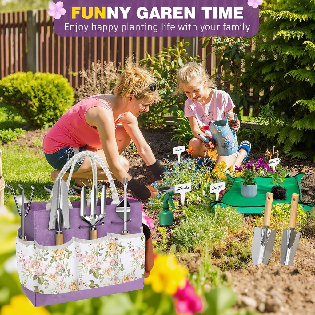 22Pcs Gardening Tools Set for Women Heavy Duty Garden Hand Tool Kit,Birthday Gifts for Mom Wife Grandma Beginner