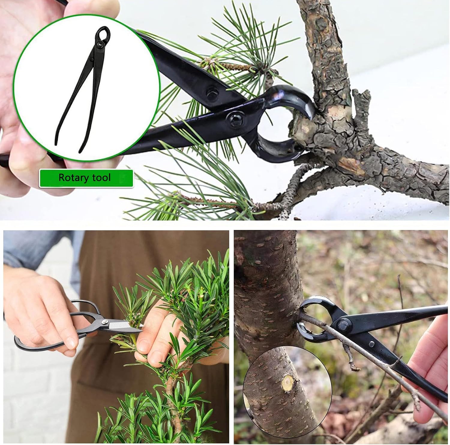 RoseFlower 14 Pcs Bonsai Tools Set, Bonsai Tree Pruning Trimming Tool Kit - Bonsai Tree Care Kit Include Carbon Steel