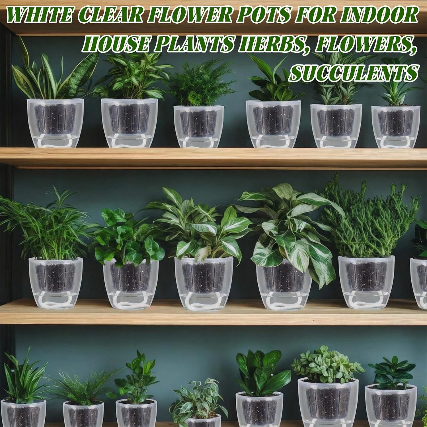 36 Pcs Self Watering Pots, 3.5 Inch Plastic Plant Pot with Inner Pot Self Watering Wick Planter Pots for Indoor House