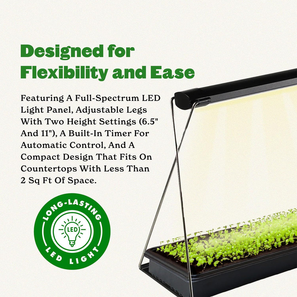 Seed Starting Grow Light – Full-Spectrum LED with Adjustable Height for Indoor Seedlings | Energy-Efficient
