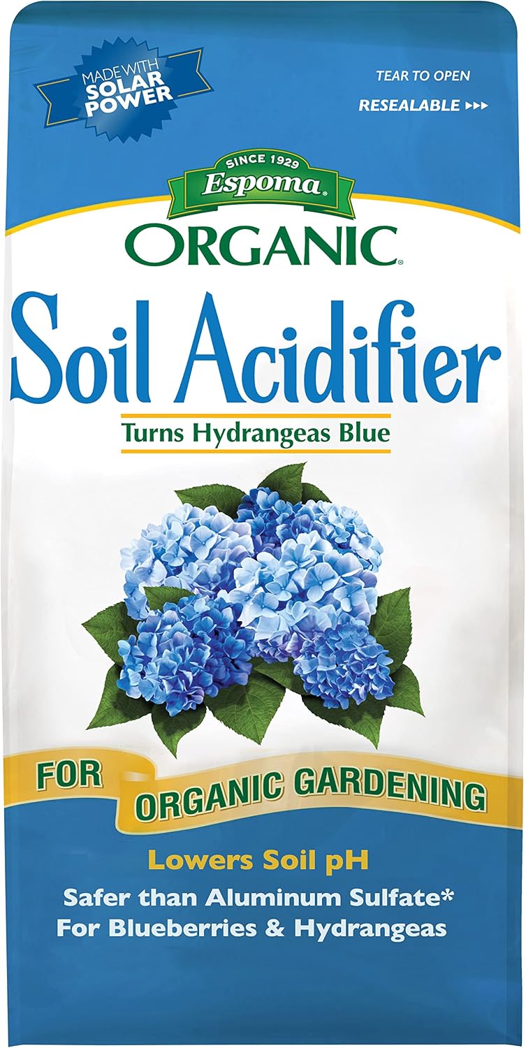 Espoma Organic Soil Acidifier Soil Amendment; Lowers Soil pH and Turns Hydrangeas Blue! Contains Elemental Sulfur and