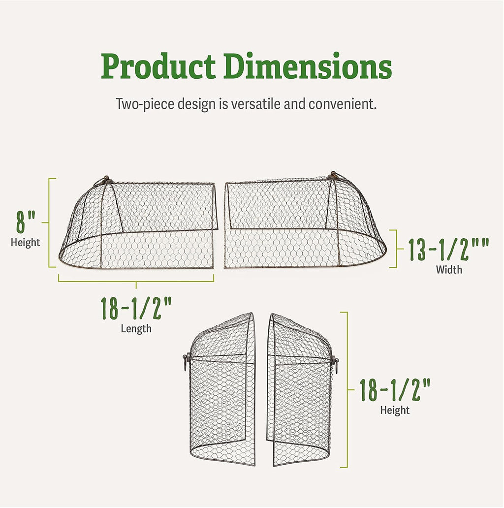 Gardener’s Supply Company Chicken Wire Cloche Garden Row Plant Protector | Sturdy Metal Protection for Seedlings and