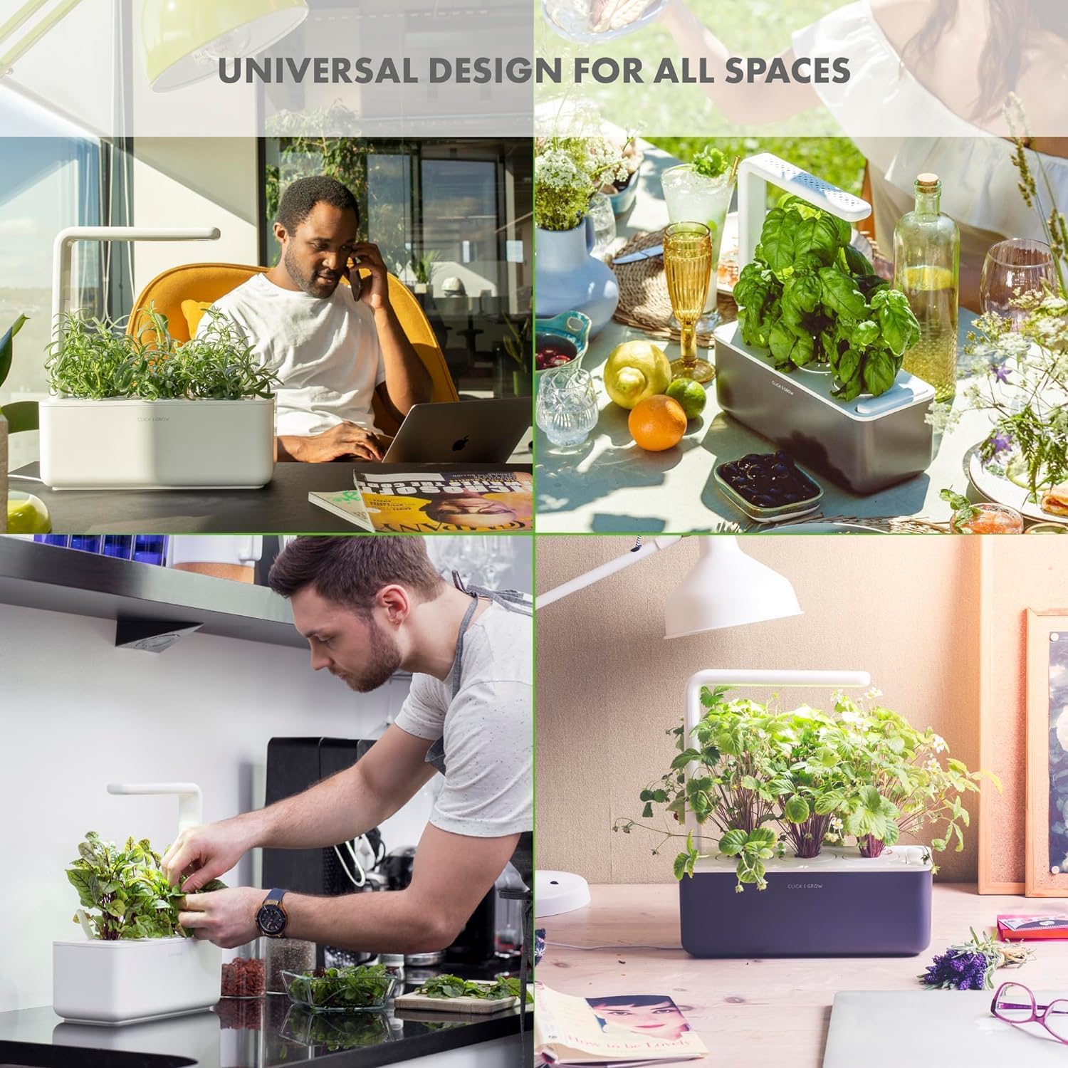 Click & Grow Indoor Herb Garden Kit with Grow Light | Smart Garden for Home Kitchen Windowsill | Easier Than