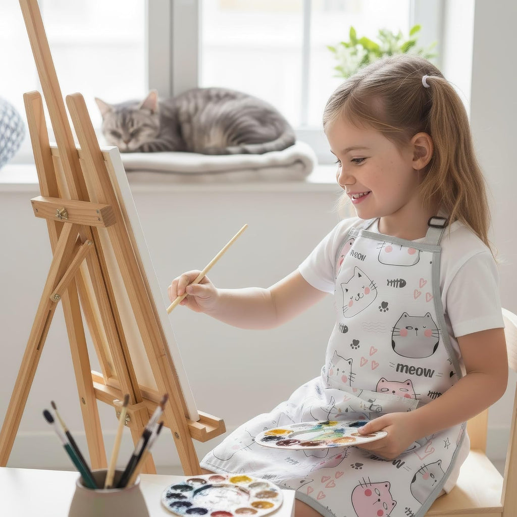 hatch & wander Kids Apron | Fun Kids Aprons for Cooking or Gardening | 4 Fun Designs & 2 Sizes | Kids Painting Apron