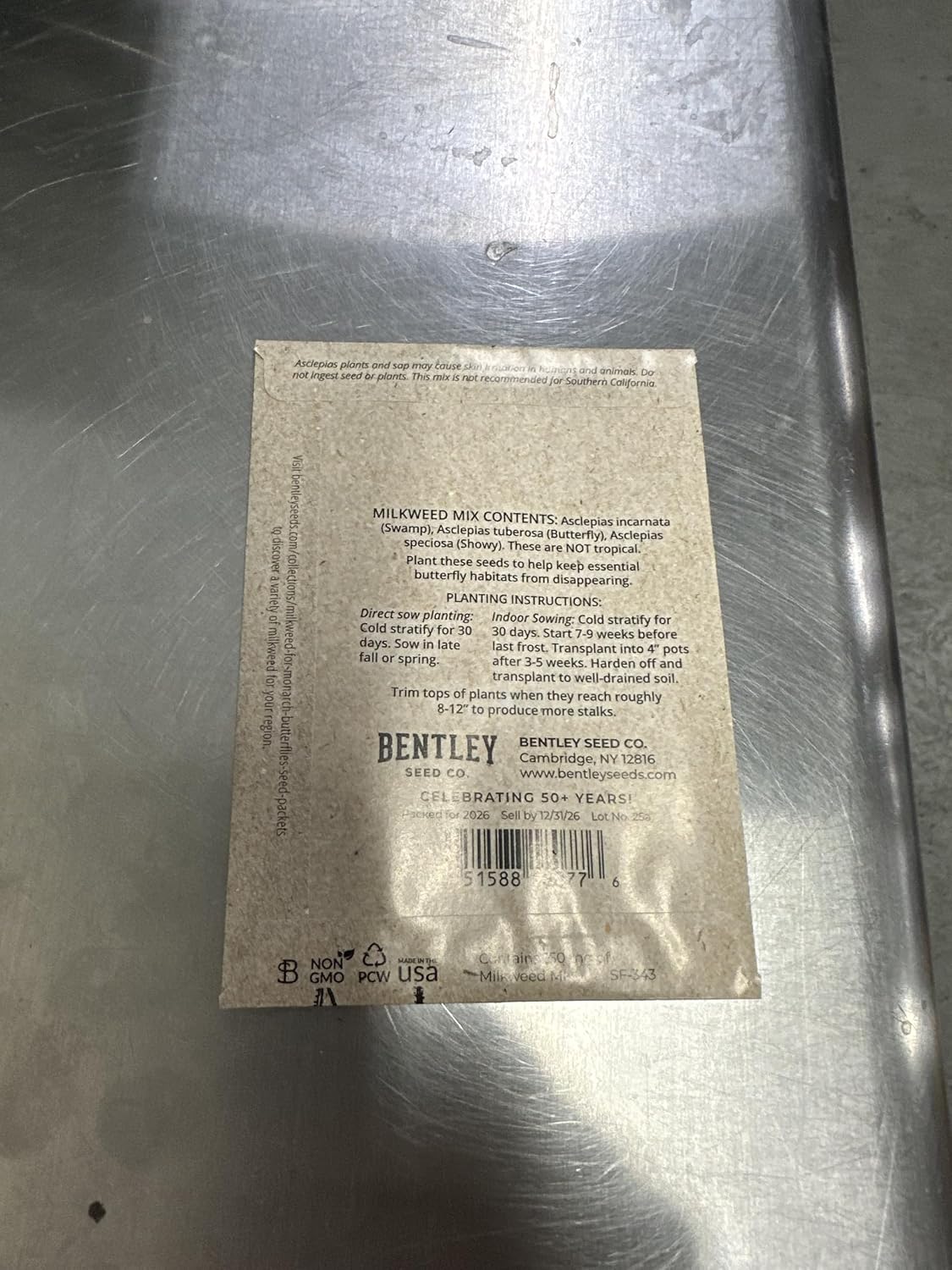 Bentley Seeds Co. Seed Packets for Planting - Party Favors for Indoors and Outdoors Gardening - Non GMO, Non-Coated