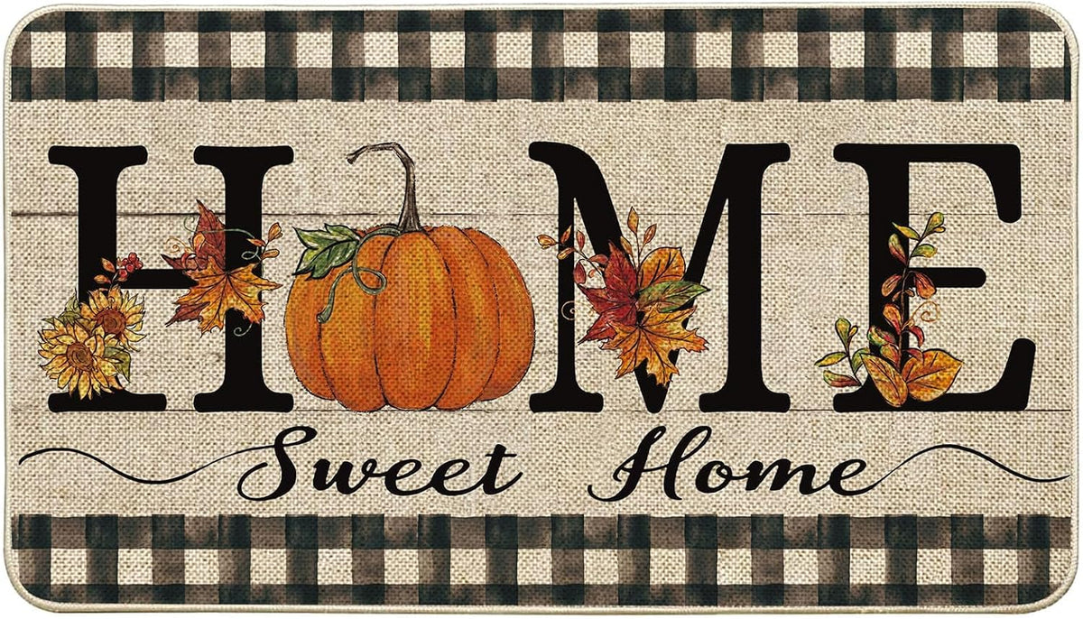 Hexagram Halloween Door Mat Pumpkin Ghost Boo Doormat Front Home Decor