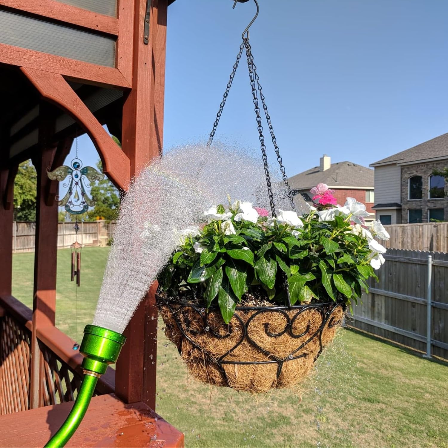 Watering Wand, 24 Inch Sprayer Wand with Superior Stainless Head, Perfect for Hanging Baskets, Plants, Flowers, Shrubs